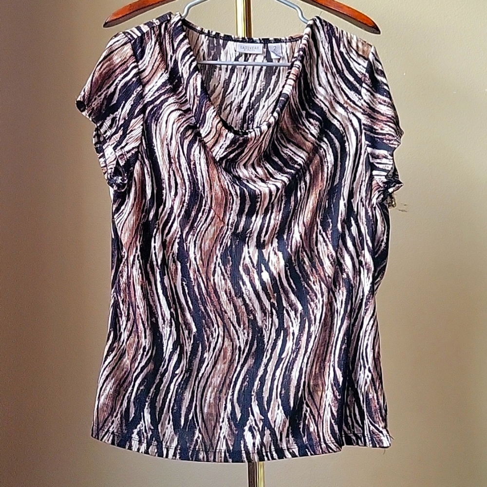 Business casual droop neck fashion blouse from Easywear by Chicos size 2
